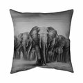 Begin Home Decor 20 x 20 in. Herd of Elephants-Double Sided Print Indoor Pillow 5541-2020-AN202